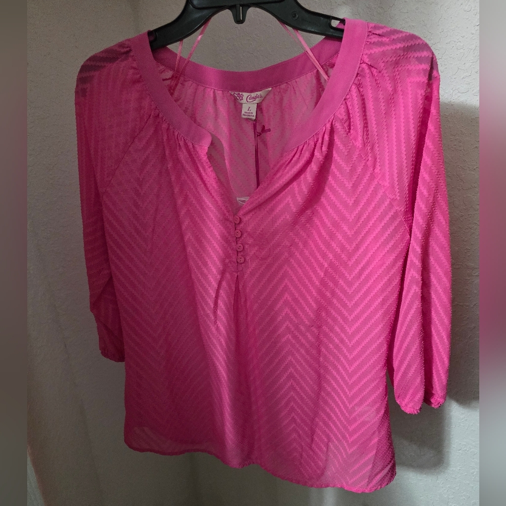 Pink Chevron Women's Top